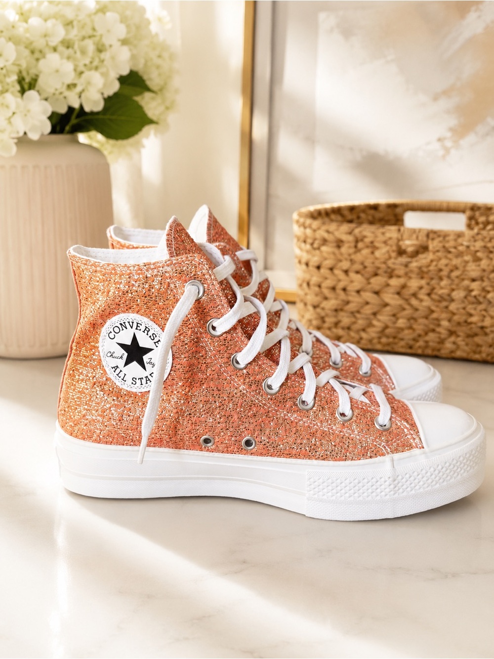 Converse Chuck Taylor All Star High Top Sneakers - Sparkling Orange